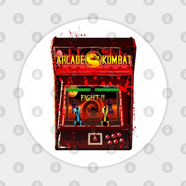 Fighting Arcade Machine Magnet by Dark Days Design